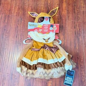 Brand New Pokemon Eevee Deluxe kids Dress Size 3-4 Officially licensed Read Blw!
